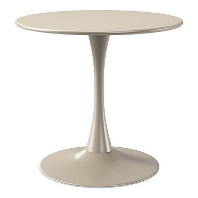 5-Piece Outdoor Indoor Round Metal Patio Dining Table Set With Stackable Patio Chairs