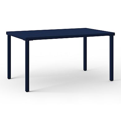 7-Piece Outdoor Patio Dining Table Set With Stackable Patio Chairs