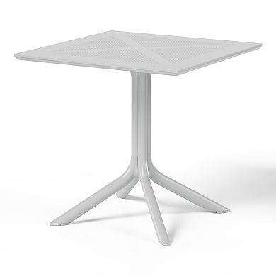 31.5" Square Plastic Outdoor Patio Dining Table for 4