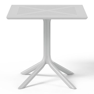 31.5" Square Plastic Outdoor Patio Dining Table for 4