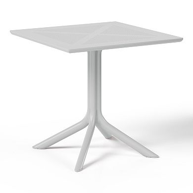 31.5" Square Plastic Outdoor Patio Dining Table for 4