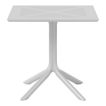 31.5" Square Plastic Outdoor Patio Dining Table for 4