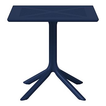 31.5" Square Plastic Outdoor Patio Dining Table for 4