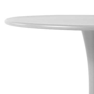 31.5" Round Outdoor Indoor Metal Cocktail Dining Table