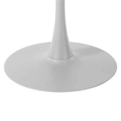 31.5" Round Outdoor Indoor Metal Cocktail Dining Table