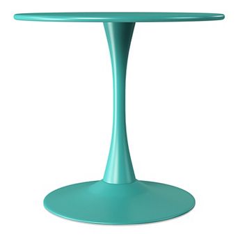31.5" Round Outdoor Indoor Metal Cocktail Dining Table