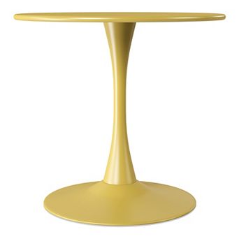 31.5" Round Outdoor Indoor Metal Cocktail Dining Table