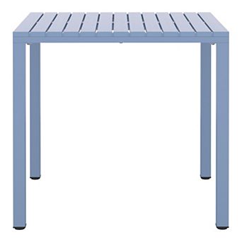 31.5" Iron Metal Frame Outdoor Square Patio Dining Table