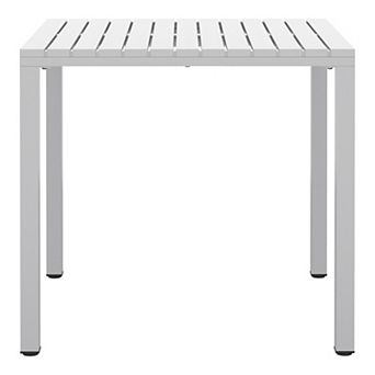 31.5" Iron Metal Frame Outdoor Square Patio Dining Table