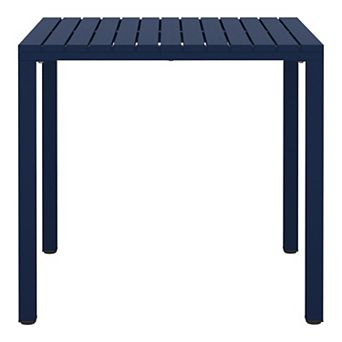 31.5" Iron Metal Frame Outdoor Square Patio Dining Table