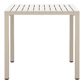 31.5" Iron Metal Frame Outdoor Square Patio Dining Table