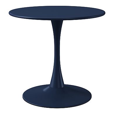 5-Piece Outdoor Metal Dining Table Set And Stackable Resin Patio Chairs