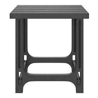 Outdoor 18" HDPE Square Adirondack Patio Side Table