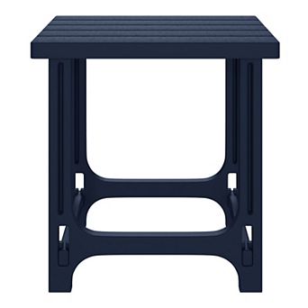 Outdoor 18" HDPE Square Adirondack Patio Side Table