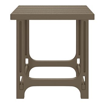 Outdoor 18" HDPE Square Adirondack Patio Side Table
