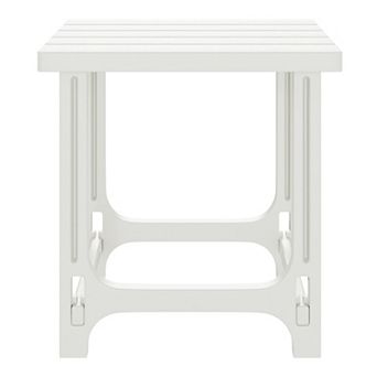 Outdoor 18" HDPE Square Adirondack Patio Side Table