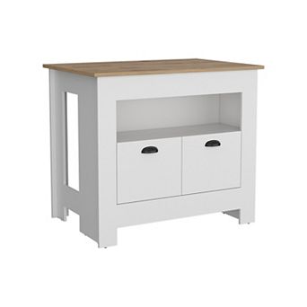Floyd Kitchen Island, with 2 doors, 3 shelves