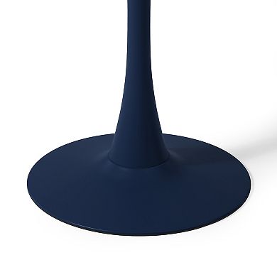 23.5" Round Outdoor Indoor Metal Cocktail Dining Table