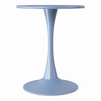 23.5" Round Outdoor Indoor Metal Cocktail Dining Table