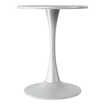23.5" Round Outdoor Indoor Metal Cocktail Dining Table