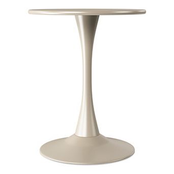 23.5" Round Outdoor Indoor Metal Cocktail Dining Table
