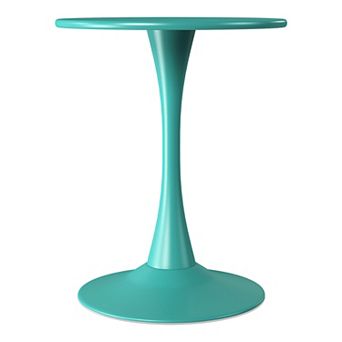 23.5" Round Outdoor Indoor Metal Cocktail Dining Table
