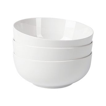 64 Ounce Porcelain Bowls Set 3 Pack Premium White Ceramic Bowls for Cereal,Soup,Salad,Pasta,Prep