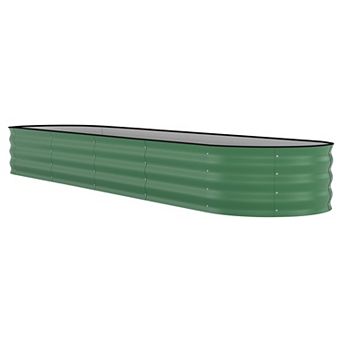 Galvanized Raised Garden Bed Outdoor,Metal Planter Box,Rust-Resistant Raised Garden Beds,8x2x1.5FT