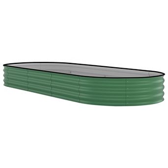Galvanized Raised Garden Bed Outdoor,Metal Planter Box,Rust-Resistant Raised Garden Beds,8x4x1.5FT