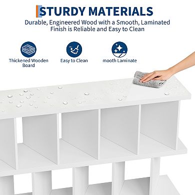 8 Cube Bookcase,Open Cube Storage Shelf Organizer with Removable Panels,Display Storage Bookshelf