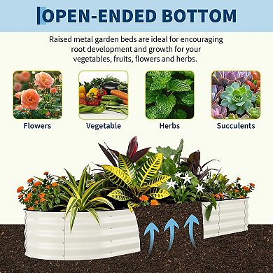 Galvanized Raised Garden Beds Planter Box for Vegetables,Flowers,Rust-Resistant Garden Box,8x2x1.5FT