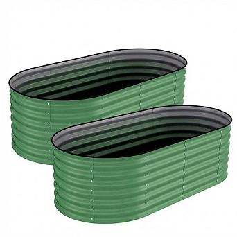 Galvanized Raised Garden Beds Planter Box for Vegetables, Flowers, Rust-Resistant Garden Box,6x3x2FT