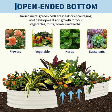 Galvanized Raised Garden Bed Outdoor,Metal Planter Box,Rust-Resistant Raised Garden Beds,10x4x1.5FT