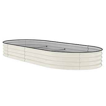 Galvanized Raised Garden Bed Outdoor,Metal Planter Box,Rust-Resistant Raised Garden Beds,10x4x1.5FT