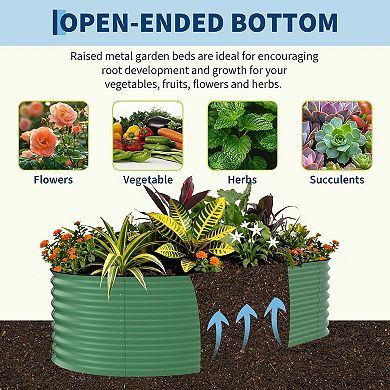 Galvanized Raised Garden Beds Planter Box for Vegetables, Flowers, Rust-Resistant Garden Box,8x4x2FT