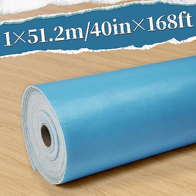 40"x168' Blue Temporary Floor Protection Roll 560sqft Tear-Resistant PP Film for Construction