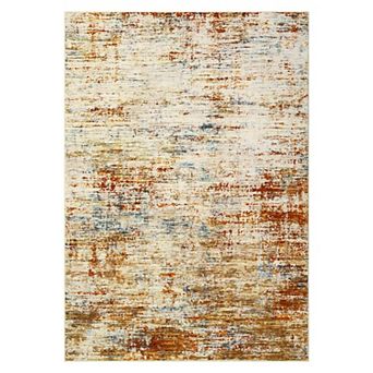 Washable Vintage Area Rug for Living Room Neutral Non-Slip Soft Stain Resistant Indoor Carpet