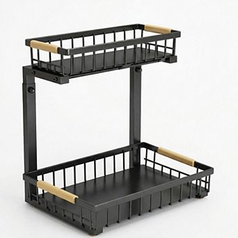 Under Sink Organizers and Storage with 2 Sliding Drawer for Home, Laundry, RV, Pantry