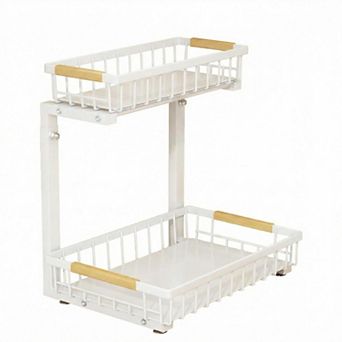 Under Sink Organizers and Storage with 2 Sliding Drawer for Home, Laundry, RV, Pantry