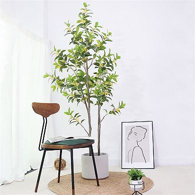 Artificial Osmanthus Tree Realistic Fake Osmanthus Flower Tree with Branches Bonsai Home Decor