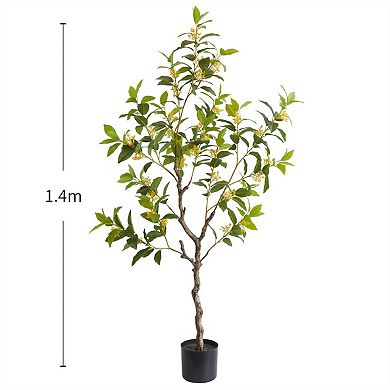 Artificial Osmanthus Tree Realistic Fake Osmanthus Flower Tree with Branches Bonsai Home Decor