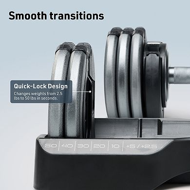 NordicTrack Single 55lb Select-A-Weight Dumbbell