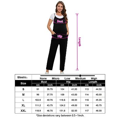 Maternity Overalls Jumpsuits for Women Casual Sleeveless Spaghetti Strap Romper Jumpers