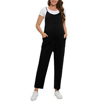 Maternity Overalls Jumpsuits for Women Casual Sleeveless Spaghetti Strap Romper Jumpers