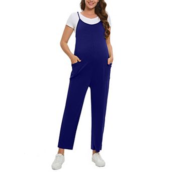 Maternity Overalls Jumpsuits for Women Casual Sleeveless Spaghetti Strap Romper Jumpers