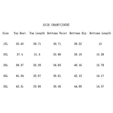 Plus Size Print Swim Dress Set Two Piece Skirted Swimsuit with Built In Shorts