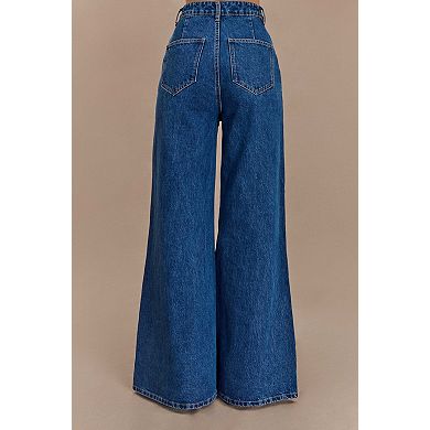 Women's High Waist Loose Wide Leg Baggy Jeans
