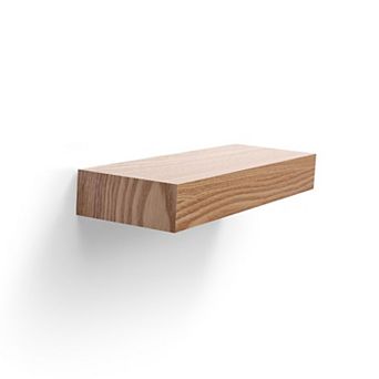 Maple Floating Wall Shelves with Invisible Brackets for Home Storage & Decor