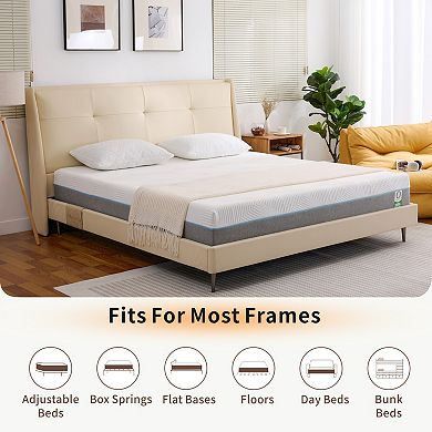 Maxspeed 12 Inch 6 Layer Memory Foam Mattress Medium Firm Cooling Gel Support