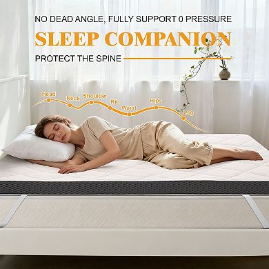 Maxspeed 3-Inch Firm Mattress Topper, High Density Foam with Breathable Washable Cover